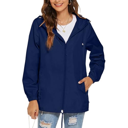 Long Sleeve Jacket for Women Winter Fall Lightweight Hooded Waterproof Jackets Hoods Outfit Rain Coats Women 20253