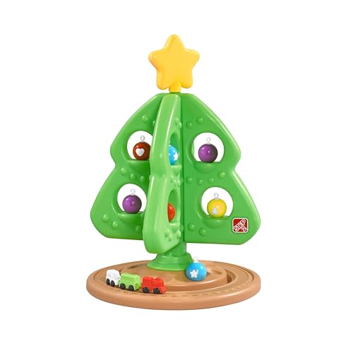 Step2 My First Christmas Tree, Kids Interactive Holiday Toy, 12 Colorful Plastic Ornaments to Decorate, Mini Train Set Circles the Skirt, Made of Durable Plastic, For Toddlers 1.5+ Years Old by Step2 - Used condition - US$35.02