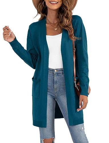 Image of VIISHOW Women's Classic Cardigans Long Sleeve Open Front Casual Knit Cardigan Sweaters Coat Soft Outwear