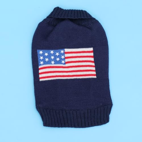 Suéter para perro disfraz con bandera invierno S miniatura 7