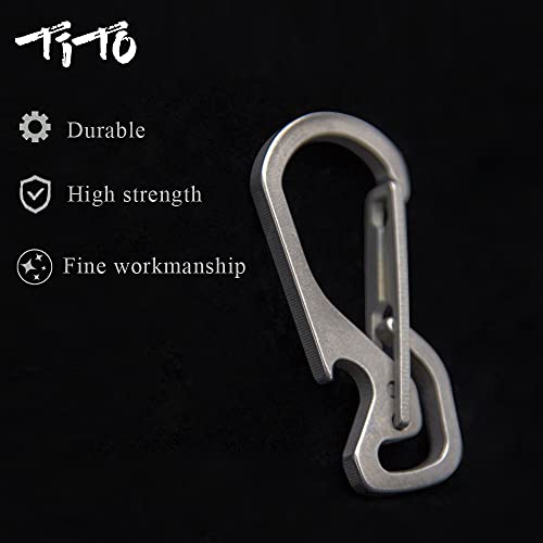 Tito Titanium Quick Release Key Chian Lightweight And Super Strong Round Shape Bottle Opener Key Ring (Square) #TOP3