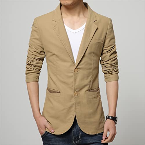 Men Casual Slim Two Single Button Jacket Blazer Blazers2