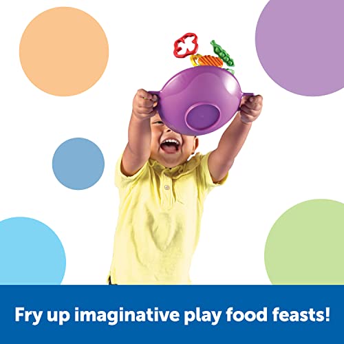 Learning Resources New Sprouts Stir Fry Play Food Set, Toy Wok, Pretend Play Toys for Toddlers, Kitchen Toys, 17 Piece Set, Ages 18 mos+ by Learning Resources - Image 2