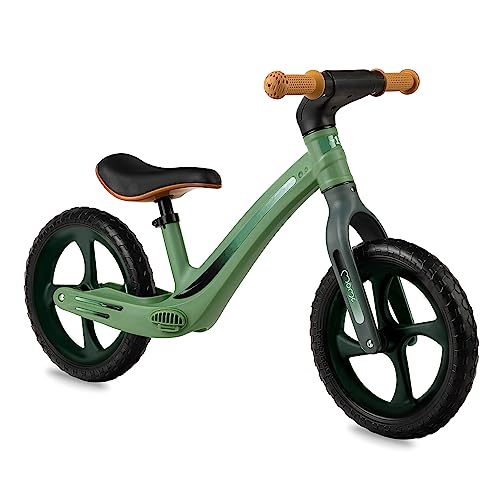 MoMi MIZO Bicicleta infantil sin pedales para niñas y niños (peso corporal máx. 25 kg), bicicleta sin pedales de dos ruedas con ruedas a prueba de pinchazos y reposapiés de plástico