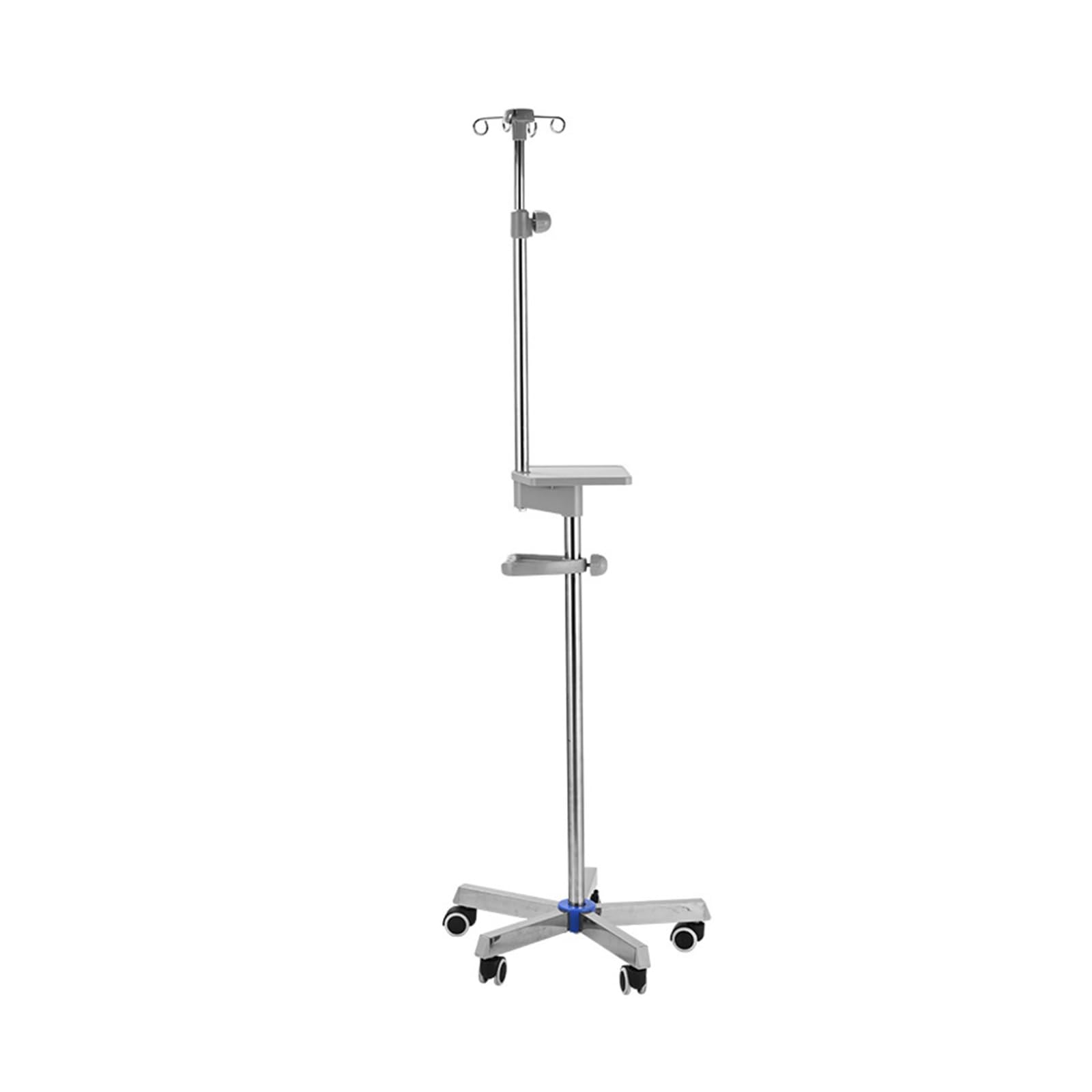 Carros Portasueros, Soporte Suero Intravenoso, Porta Sueros Ajustables, Medical IV Pole Soporte para Atención Médica Domiciliaria en Clínicas y Viajes(Gris)