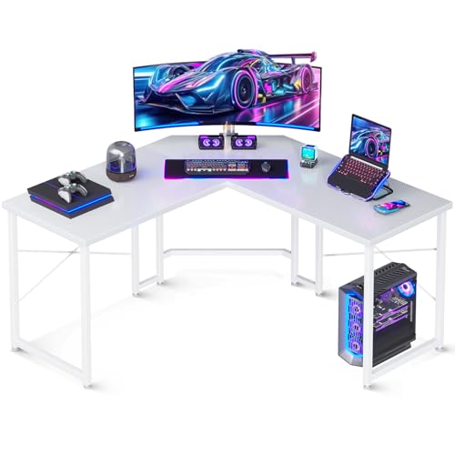Casaottima 51 Inch L Shaped Gaming Desk, Compact Corner