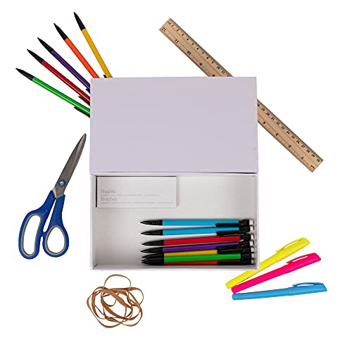Image of CRAFT COUNTY School Supplies Craft Box | DIY Color Markers Pencil Tool Box Decorate Case Great for Students