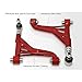 AJP Distributors Rear Upper Adjustable Control Arms RCA Pillowball Steel Camber Kit Red JDM VIP Drift Track Compatible/Replacement For IS300 GS300 GS400 GS430 1998 1999 2000 2001 2002 2003 2004 2005