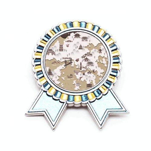 Broche Hong Kong avec carte de localisation en métal taille M