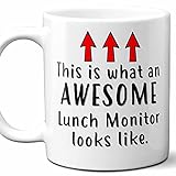 Gift For Lunch Monitor. Funny This is What An Awesome Looks Like Coffee Mug, Cup. Unique Gift Idea for Men, Women, Birthday, Christmas, Coworkers, Employees. 11 oz.