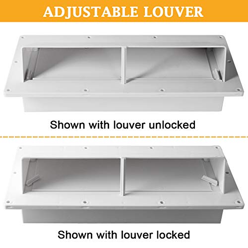 Gekufa Rv Range Hood Vent Cover, Rv Stove Vent Cover/Rv Exhaust Vent Cover, White (Include 10 Pcs Screws) #TOP4