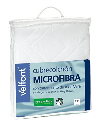 Velfont Cubrecolchon Microfibra Aloe Vera Reversible Cama de 135x190/200