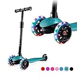 Kids Kick Scooters for Toddlers Boys Girls Ages 2-5 Years Old, Adjustable Height, Extra Wide Deck,...