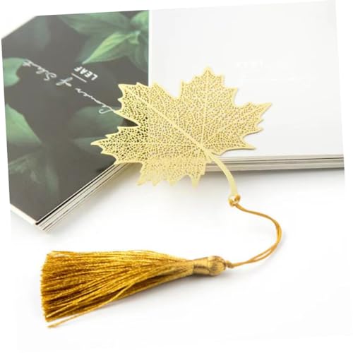 Marque-pages en métal ciselé avec pendentifs botaniques uniques
