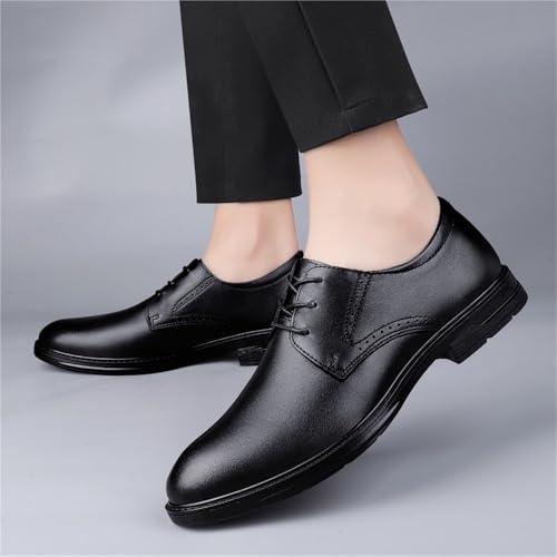 Mens British Style Leather Dress Shoes Business Casual Soft Sole Oxford Shoes Wedding Groom Suit Autumn Lace up2