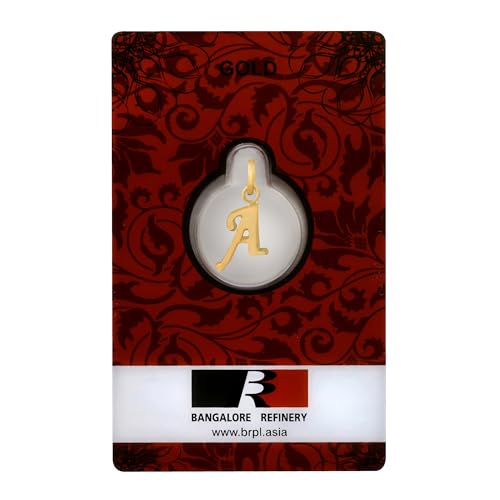 Image of Bangalore Refinery 22kt (916) Purity Gold Alphabet Pendants