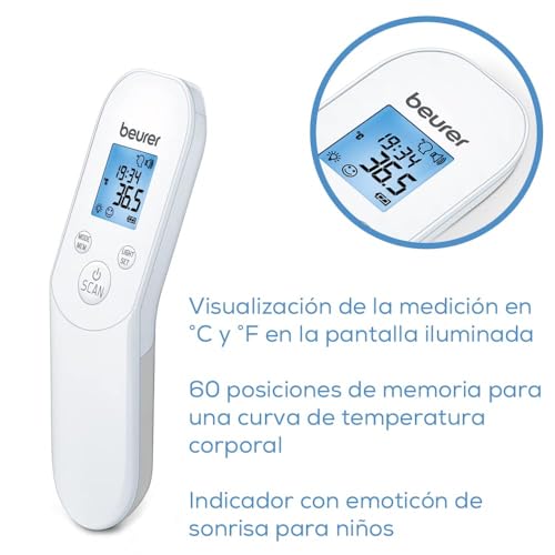 Beurer FT 85 Termómetro digital de infrarrojos sin contacto, termómetro rápido para la medición higiénica y segura de la temperatura corporal en la frente - imagen 4