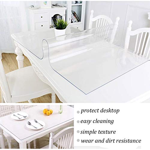 Tapis de protection de table transparent 1,5 mm 80x150 cm - 6