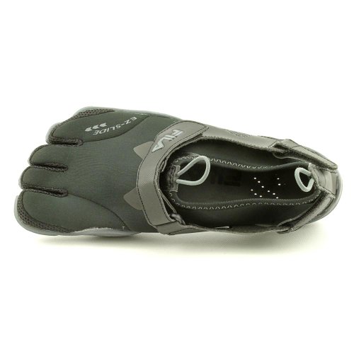 Image of Fila Men's Skele-Toes Ez Slide Drainage Sneakers, Black Man-Made, Mesh, 14 M