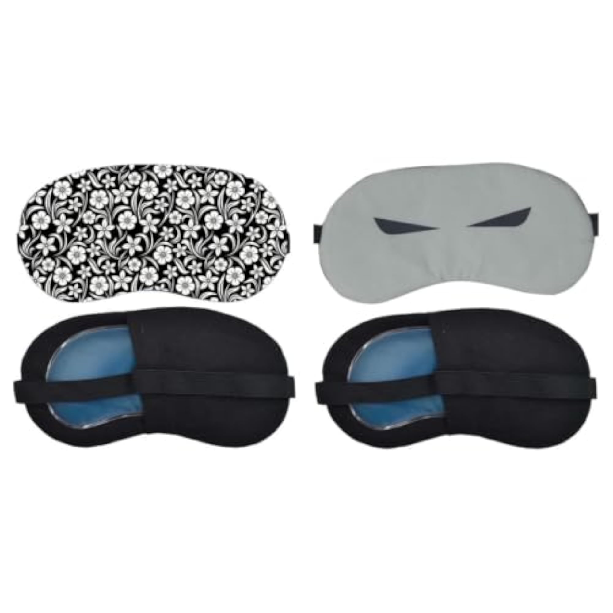 Sleeping Eye Mask Combo Pack of 2 Soft Fabric Masks