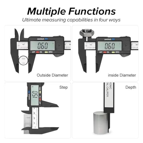 Calibrador digital de 150 mm: herramienta de medición de precisión de acero inoxidable, pantalla de fácil lectura, micrómetro Vernier preciso, ideal para aficionados y profesionales, color azul.
