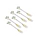 FYONE Appetizer Dessert Fruit Forks Set of 6,Stainless Steel Leaf shape Cocktail Picks Tasting Dessert Forks Kitchen Accessory Wedding Party…
