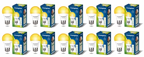 Crompton Dyna Ray 7W Round E27 LED Warm White Pack of 10