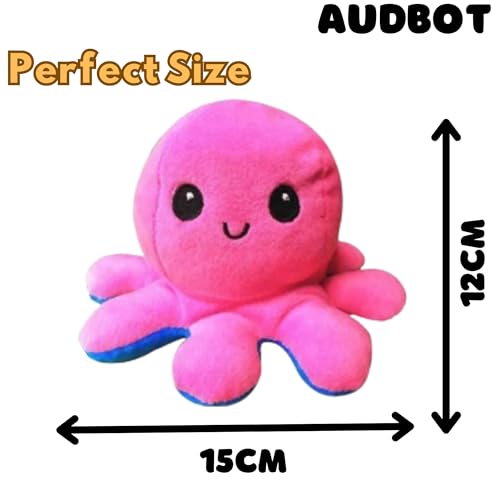 Image of AUDBOT Octopus Soft Toys for Girl | Soft Toy for Kids Baby Girl & Boys 12cm | Toy for Kids | Animal Stuffed Toy for Best Gift Baby Boys & Girls (Pink and Blue (Pack of 1)