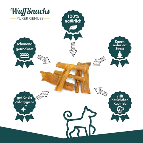 Pferdekopfhaut für Hunde I 1 kg I getrocknete Pferdehaut I Pferdefleisch für Hunde I Hundeleckerli Pferd fettarm I Leckerlies für Allergiker von Wuffsnacks