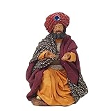 mitienda mit Liebe gemacht Figurines de la Nativité Melchior à Genoux 12cm, Rois Mages, Construction de crèche, Accessoires de crèche