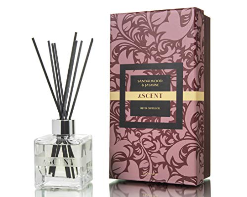 Reed Diffuser Set | Essential Oil Reed Diffuser Sandalwood & Jasmine | Aromatherapy