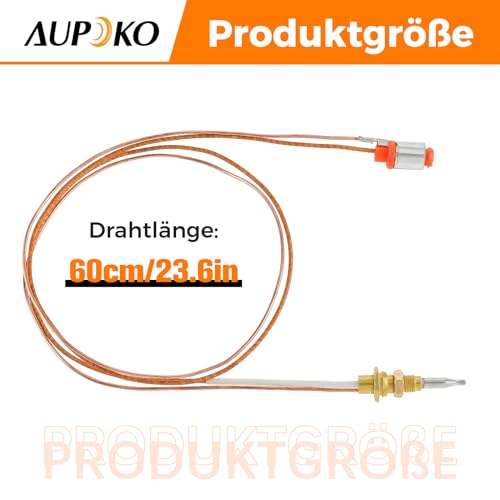 SURIEEN 60cm Gas Thermoelement M6x0.75 Universal Kamin Teile Für Kamin Gasherd Heizung Brenner