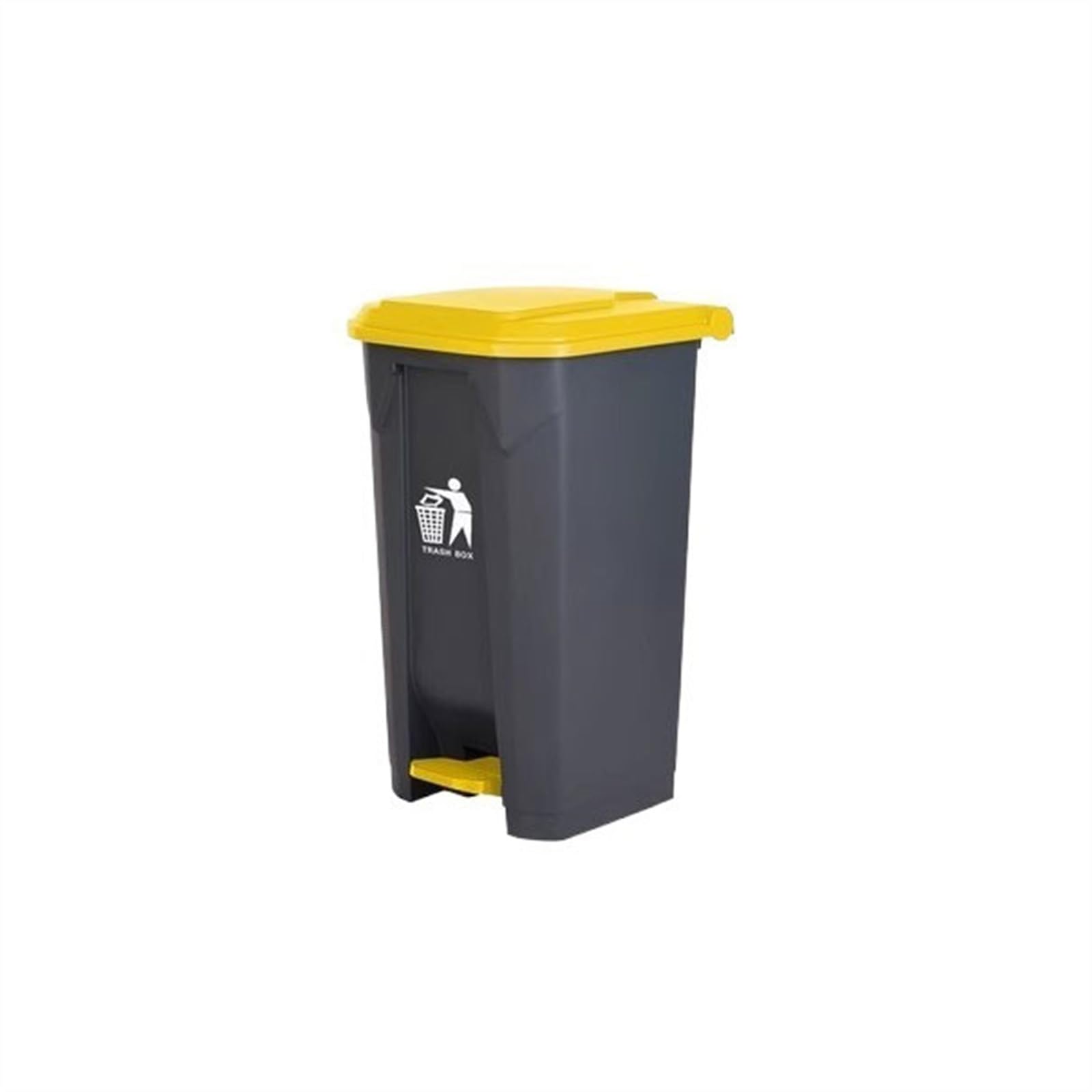 SaryEdge Garbage Can Recycle Bin Outdoor Large Rubbish Bin Commercial Large Size Foot Pedal Pedal Type Outdoor with Lid Household Kitchen Large Capacity Box Trash Can st,Yellow-20L