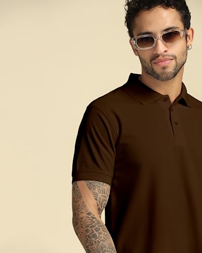 Image of VastraVibes Men's Polo Regular Fit T-Shirt