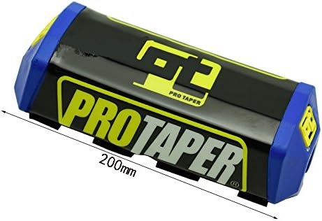 Templehorse White Blue Pro Taper Handlebar Pad and Keepitroostin Sticker Fits Yamaha Yz125 Yz250 Yz250f Yz450 2006-2014 (Black-Blue)