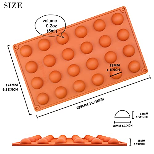 Funshowcase Mini Semi Sphere Half Round Silicone Mold Cookie Chocolate Teacake Fondant Candy Icing Tray #TOP5