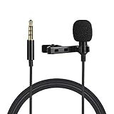 Datoong Microfono para Teléfono, Micrófono de Condensador con 1.5 m Audio Cable Extensión, 3.5mm Audio Jack, Microfono Movil para Podcast/Grabación Entrevista/Videoconferencia/Dicción de Voz/Movil