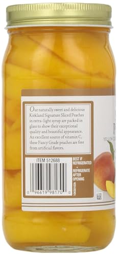 Kirkland Sliced Peaches, 4 bottles (24 ounces each)
