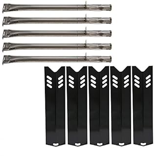 Hisencn Replacement Burner Tube, Heat Plate Repair Kit for Dyna Glo DGF510SBP, Home Depot Dyna Glo 5 Burner DGF493BNP, Backyard GBC1449-C, Better Homes & Gardens, Uniflame Gas Grill Models