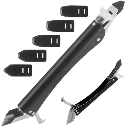 Ogetok Strumento professionale per sigillatura 4 in 1, kit di strumenti per la rimozione di sigillanti in silicone e acciaio inox, per la rimozione di sigillanti, levigatura, raschietto, per casa