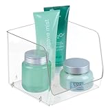 iDesign Open-Front Storage Bin - All-Purpose Bin for Kitchen, Bathroom, or Office - Clear - Made in USA