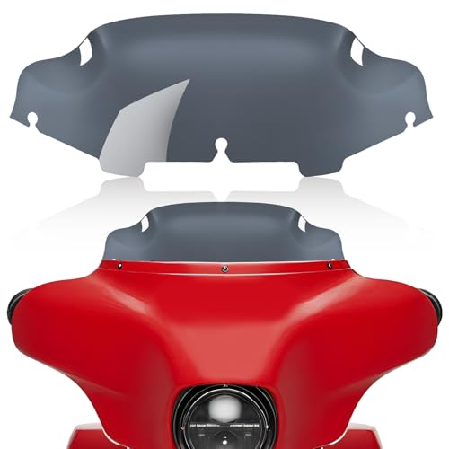 Image of Motorcycle 6 inch Windshield Windscreen Windshield Fit For 1996-2013 Harley Davidson Touring Street Glide Electra Glide Tri Glide Flht Flhx Flhtk Flhtc Flhtcu, Smoke
