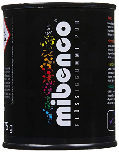 mibenco 72819005 Flüssiggummi Pur, 175 g, Schwarz Glänzend - Schutz und Isolation zum Tauchen und Pinseln