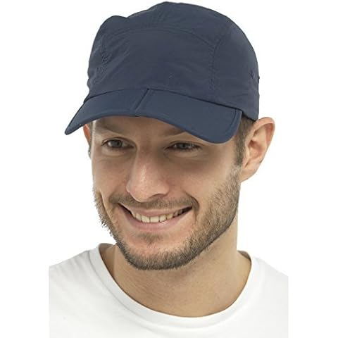 Tom Franks Lightweight Cap with Folding Peak Blue Cover