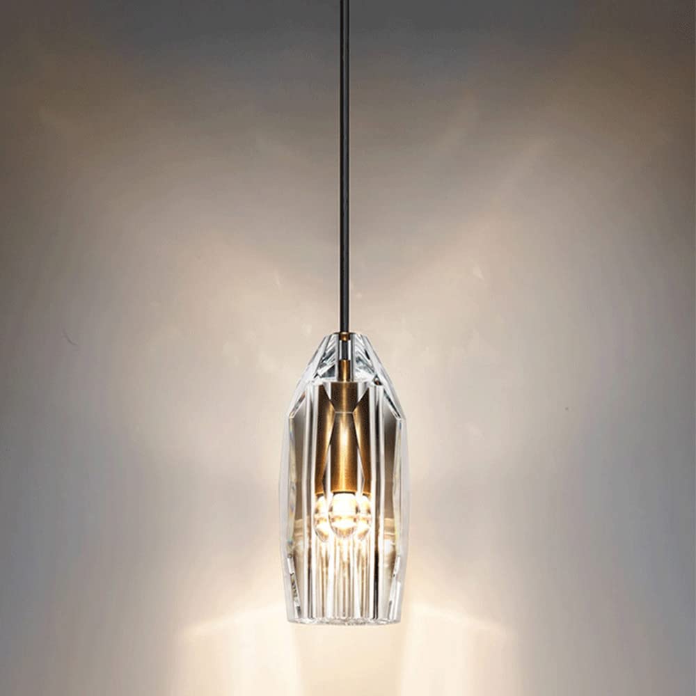 Luminaire de Plafond en Cristal et Cuivre au Design Postmoderne