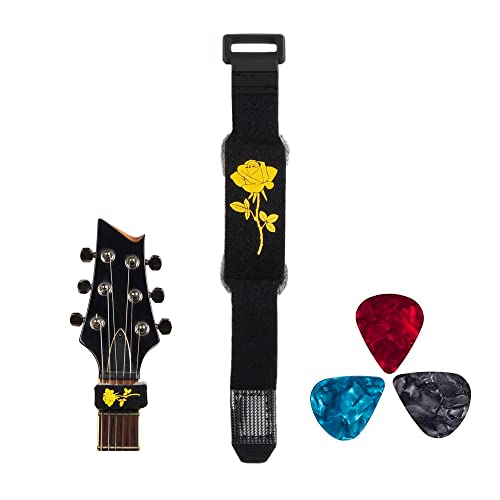 Lmwkun Guitar String Muter Guitar Noise Reducer Dampener Universal Guitar Fretboard Muting Wraps Suitable For Electric Acoustic Classic Guitar Bass Musical Instrument Accessories (Rose) #TOP21