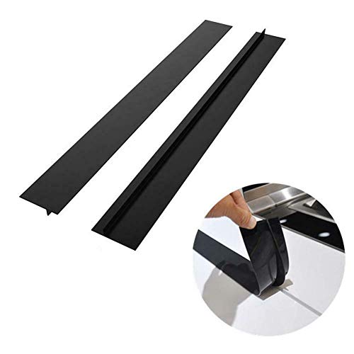 LovePlz Kitchen Stove Counter Silicone Rubber Gaps Cover Oven Seal Slit Filler Strip,Easy to Use Convenient Tool for Home Black
