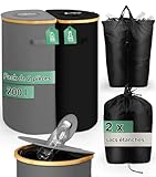 FIXATION DE LA POCHE INTERIEURE STABLE : La poubelle de recyclage est livrée avec un sac intérieur recyclable imperméable et rembourré pour éviter les fuites de liquide, également livré avec un cordon de serrage, le sac est fixé avec un fermoir bullhorn de haute qualité pour s'assurer qu'il ne tombera pas. Il est plus facile à enlever et plus durable que le velcro traditionnel