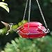 Nature's Way Bird Products MHF4 Hand Blown Garden Top Fill Hummingbird Feeder, 16 oz Capacity, Red