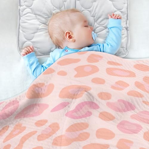 Custom Soft Pink Leopard Fur Print Blankets for Soft personalizada para Name Blankets for Nursery Stroller Crib 30x40in articulos para Bebes recien nacidos ni?a4